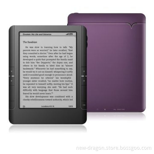 Mass production 6-inch multifunction e-ink E-book with touch, WiFi, front light, RK3026, 1,024*768p